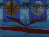 Jimmy Ernst, Antiworlds (Homage to Andrei Voznesensky), 1966, oil on canvas