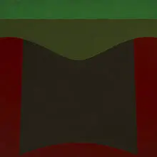 Symmetric Variance #8 by Oli Sihvonen, 1960, oil on masonite, sold Nov 2003
