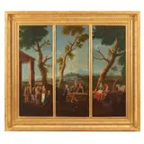 Continental School, Village scenes (three in an integrated frame)