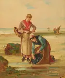 L. Laurenty, The day's catch, oil on canvas