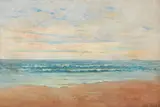 Max Budyet, Gentle marine waves, oil on canvas