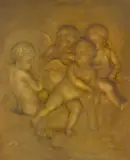 Piat Joseph Sauvage, Putti at play; and a companion painting (a pair), both oil on canvas (en grisaille)