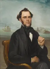 Carlo Chelli, A portrait of Captain Warren of Maine, oil on canvas
