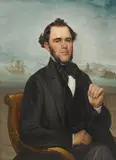 Carlo Chelli, A portrait of Captain Warren of Maine, oil on canvas