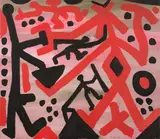 Westmann-Ostfrau by A. R. Penck, 1990, Acryl auf Leinwand, sold Jun 2016