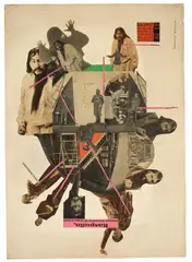 Karl Hermann Trinkaus, Rasputin – die Romanows, der Krieg und das Volk, das gegen sie aufstand, 1927, Collage auf Papier