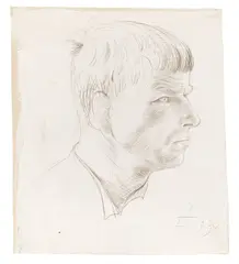 Selbst by Otto Dix, 1934, Silberstift auf kreidegrundiertem leichten Karton, sold Nov 2014