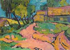 Moritz Melzer, Neuendorf II, Um 1910, Öl auf Leinwand