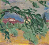 Oskar Moll, Zweig, Um 1911, Öl auf Leinwand