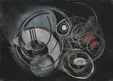 Kosmische Kreise by Fritz Winter, 1950, Öl auf Papier auf Leinwand, sold Jun 2015