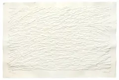 Günther Uecker, Das Meer, 2001, Prägedruck auf Bütten