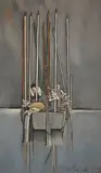 Bruno Caruso, Pescatori di Polipi, 1955, Oil on wood