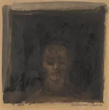 John Paul Jones, Untitled (Head), 1961, Oil on paper