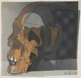 Howard Warshaw, Skull, 1959, Collage