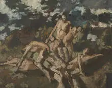 James McGarrell, Nine Bathers, 1961, Oil on canvas