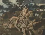 James McGarrell, Nine Bathers, 1961, Oil on canvas