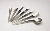AJ flatware set (84 pieces) by Arne Jacobsen, 1957, Stainless steel, sold Feb 2008
