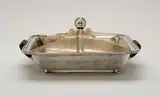 Peter Müller-Munk, Silver divided tray, c. 1939, Hand wrought silver and wood