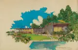 Richard Neutra, Hand-colored drawing
