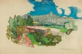 Richard Neutra, Hand-colored drawing