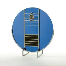 Walter Dorwin Teague, Nocturne radio, 1935, Mirrored glass with chrome and radio components
