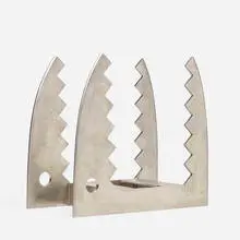 Jonathan Bonner, firewood holder, 1987, stainless steel