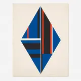 Ilya Bolotowsky, Blue Diamond from 1776 USA 1976 Bicentennial Prints, 1975 / 1976, screenprint on paper