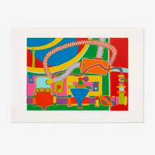 Clayton Pond, The Working End of My Gas Space Heater from 1776 USA 1976 Bicentennial Prints, 1975 / 1976, screenprint on paper