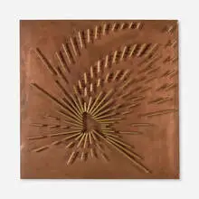 Sernesi, Ha! Legere, 1978, copper sheet wrapped around wood