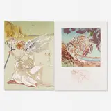 Return of Ulysses/Helen of Troy from Hommage à Homère by Salvador Dalí, 1977, lithograph in colors, sold Feb 2020