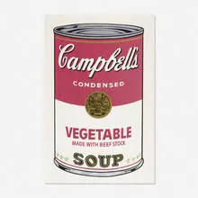 Andy Warhol, Vegetable Soup Can from Campbell's Soup I, 1968, screenprint in colors