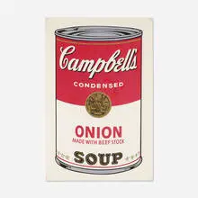 Andy Warhol, Onion Soup Can from Campbell's Soup I, 1968, screenprint in colors