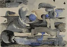 Robert Jay Wolff, untitled, 1936, watercolor and ink on paper