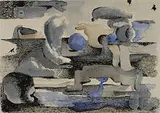 Robert Jay Wolff, untitled, 1936, watercolor and ink on paper