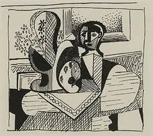 Le Chef d'Ouvre Inconnu by Pablo Picasso, 1931, wood engraing, sold Nov 2003