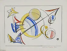 Vol. I. 9. by Katherine Sophie Dreier, 1937, lithograph with pochoir coloring, sold Nov 2003