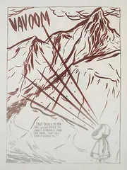 untitled (Vavoom) by Raymond Pettibon, 1988, ink on paper, sold Nov 2003