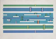 Eli Bornstein, Structurist Relief No. 4, 1965, painted aluminum