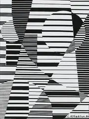 Absract Composition by Léon Arthur Tutundjian, 1960, mixed media collage on paper, sold Nov 2003