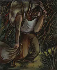 Leon Bibel, Exiled, 1939, oil on canvas