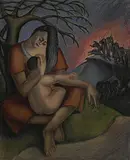 Leon Bibel, Mother and Child/Death March, 1936, oil on canvas
