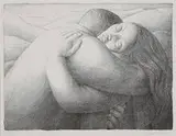 George Tooker, Lovers, 1982, lithograph