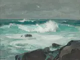 Frank Harmon Myers, Seascape, oil on canvasboard