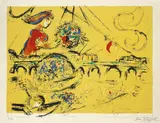 Marc Chagall, Ile Saint-Louis, 1959, Farblithographie auf Arches-Velin
