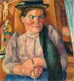 Anita Rée, Tiroler Bäuerin, 1921, Öl auf Leinwand