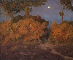 Fritz Overbeck, Ein stiller Winkel, 1900, Öl auf Leinwand