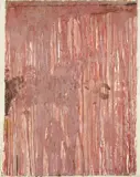 Hermann Nitsch, Ohne Titel, 1984, Schüttbild auf Kalkwand