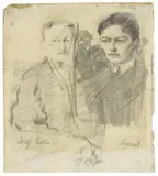 August Macke, Selbstbildnis mit Josef Cordier