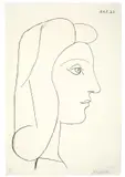 Profil de Femme by Pablo Picasso, 1947, Lithographie auf Arches-Velin, sold May 2013