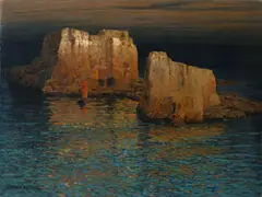 Günther Meltzer, Die Cyklopeninseln, 1898, Öl auf Leinwand